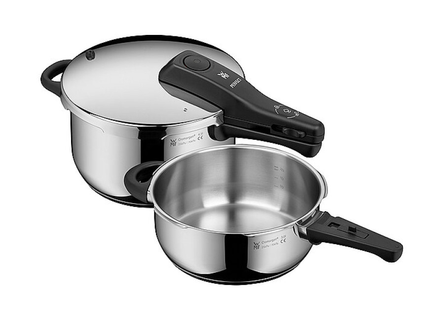 Wmf Set de ollas a presión PERFECT 4,5l + 3l Cromargan plata