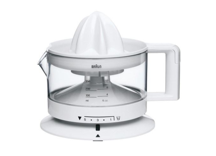 Braun Exprimidor Eléctrico Braun Tribute Collection Cj3000wh, 20 W De Potencia, Capacidad Vaso 0,35l, Apto Para Lavavajillas, Blanco