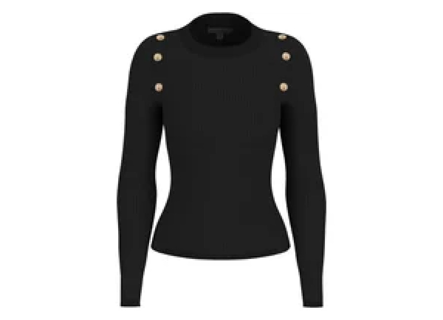 Guess Suéter de botones para mujer Guess Logo Vonn