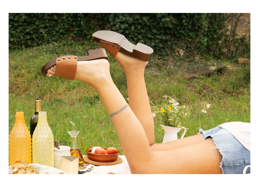 Camila’s Mules de tacón de piel mujer JAZZ Camila’