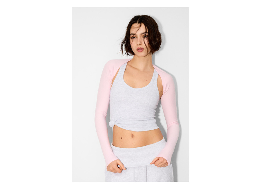 Chaqueta Manga Larga Manguito Rosa