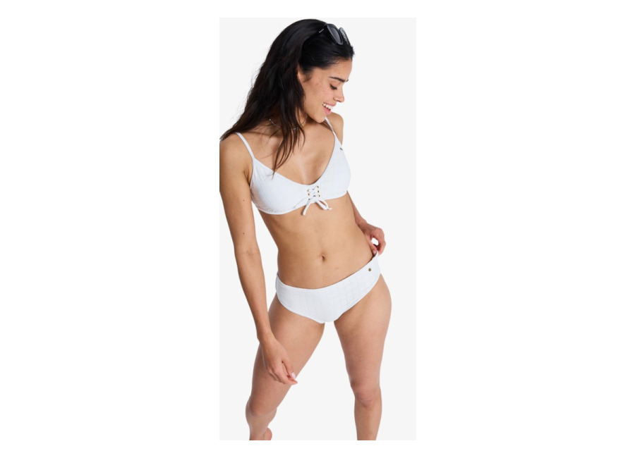 Roxy Roxy Island Hipster Shorty – Braguita de bikini tipo Short Blanco Mujer
