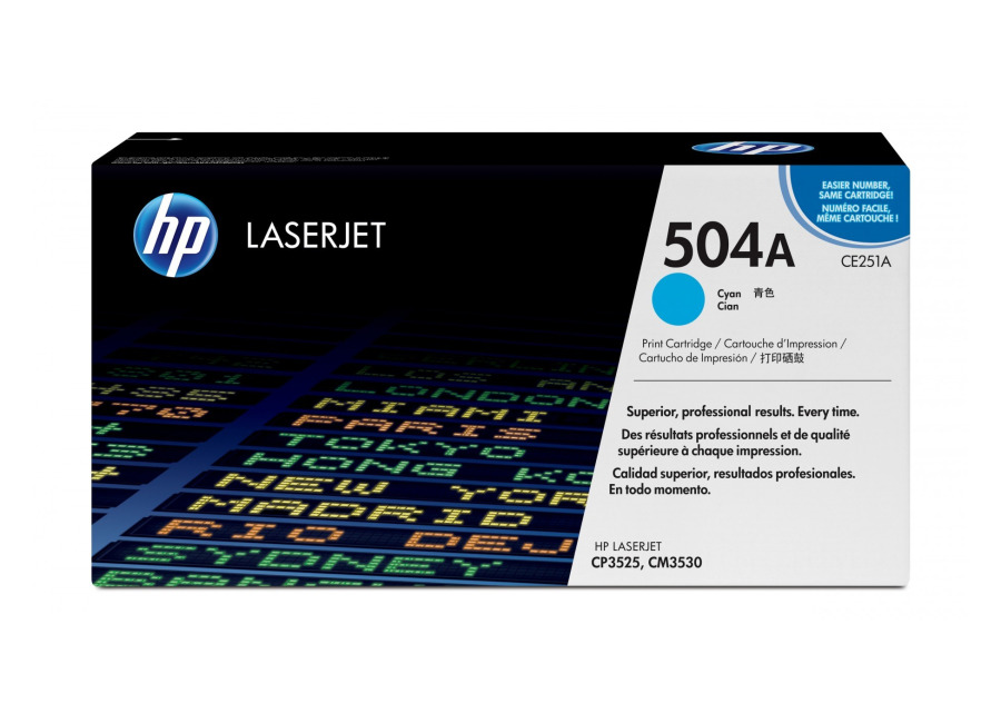 HP Cartucho de tóner original LaserJet 504A cian CE251A