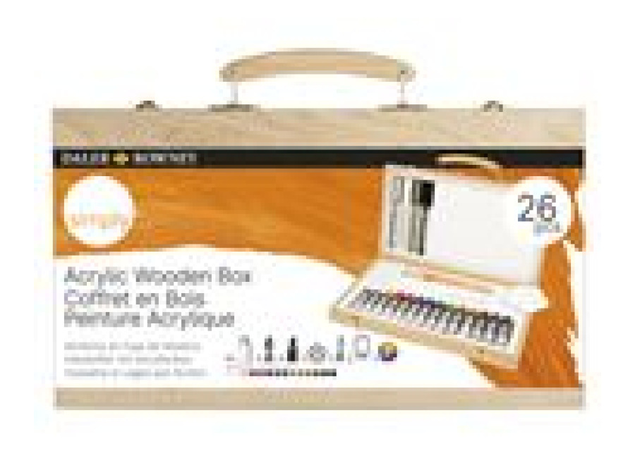 Daler Rowney Simply Set Acrílico En Caja De Madera