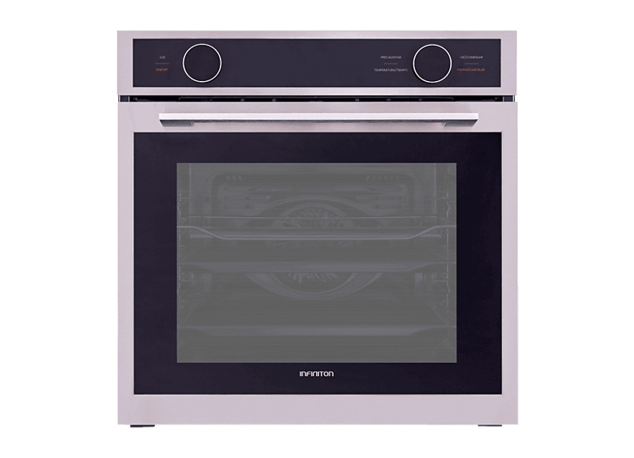 Horno – Infiniton DD13SA, Multifunción, 72l, 59.5cm, 10 funciones, 2.9kW, Display Dual Dial, Triple acristalamiento,Doble nivel con guías telescópicas