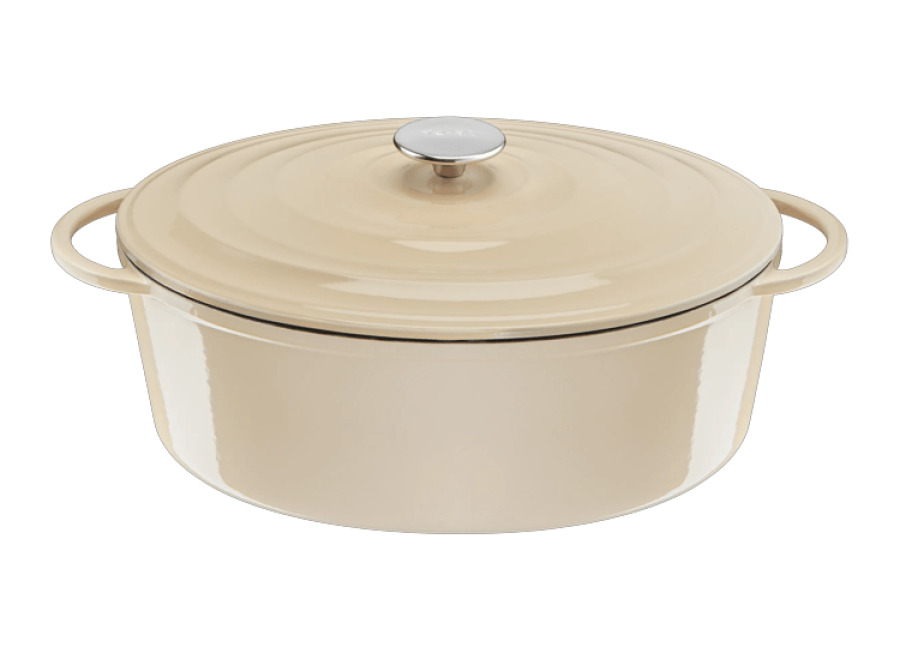 tefal lov olla ovalada 34 cm, cocotte, hierro fundido, apta para induccion y horno