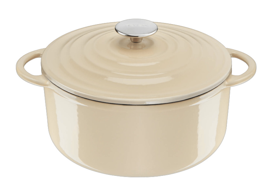 tefal lov, cacerola de 25 cm, diseno eco, incluye tapa, beige