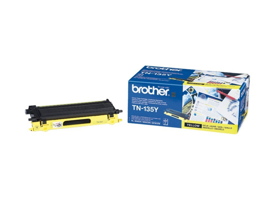 brother tn135y cartucho de toner 1 pieza original amarillo tn135y