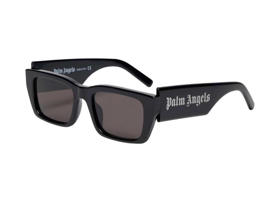 Palm Angels Unisex PERI006 Palm 1007 black Gafas de sol Acetato Negro Gris Cuadrada Norma