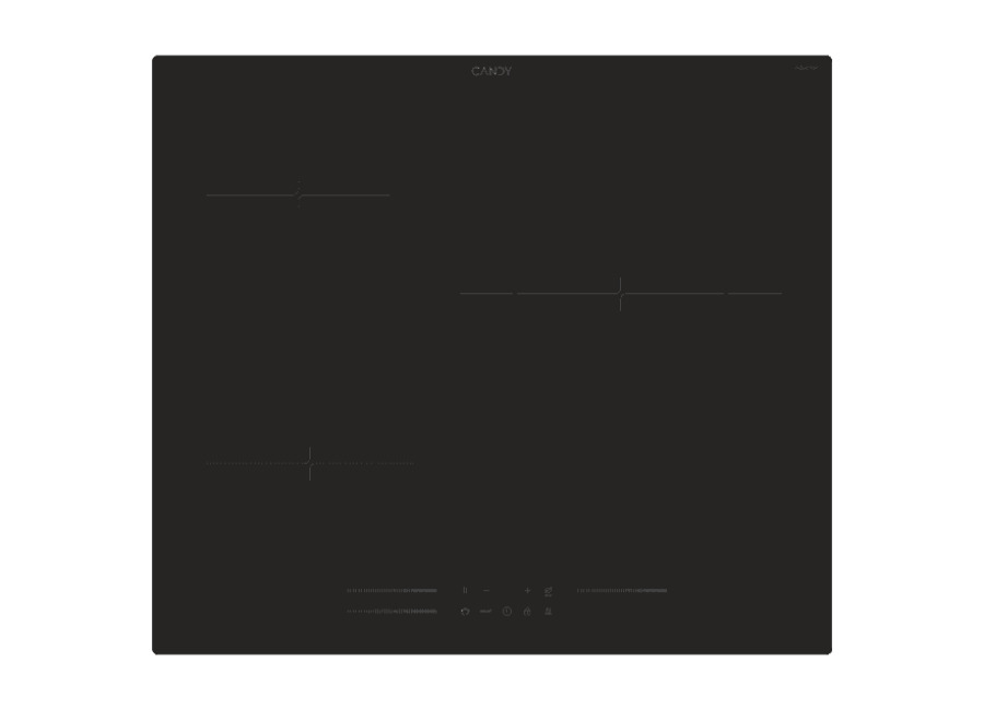 reacondicionado seminuevo excelente placa induccion – candy ci633mcbb, 3 zonas, zona grande de 29 cm, negro