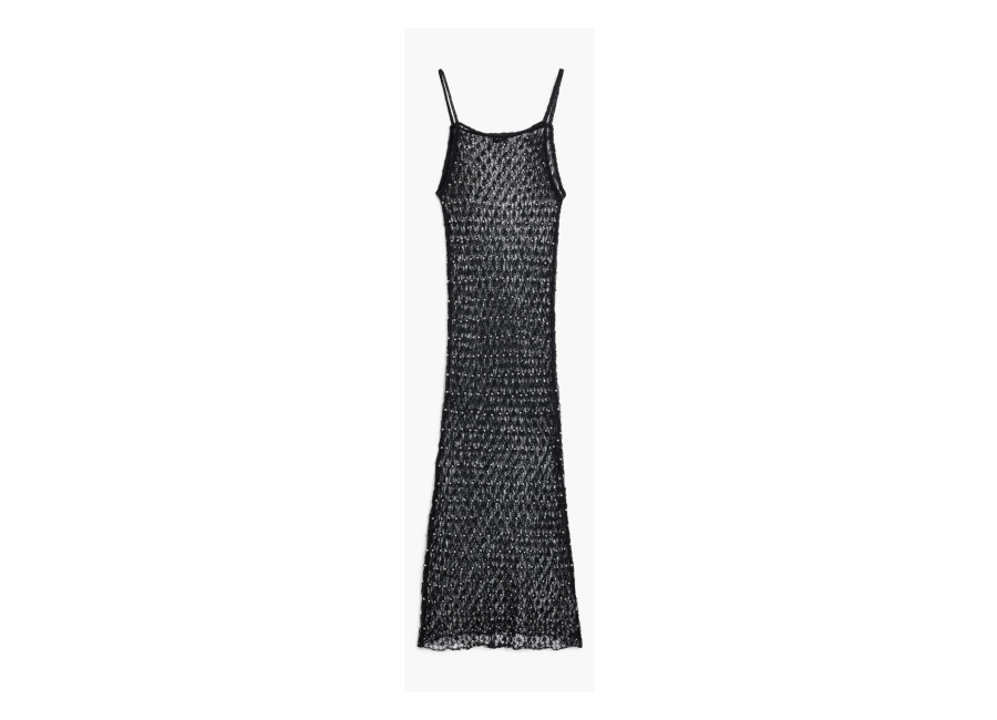Desigual, Vestido midi red liso, Negro