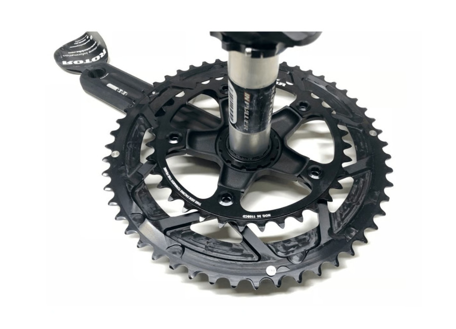 Bielas Rotor 3D+ con medidor de potencia INpower + Platos redondos NoQ 50/34, Longitud Biela 172,5 mm