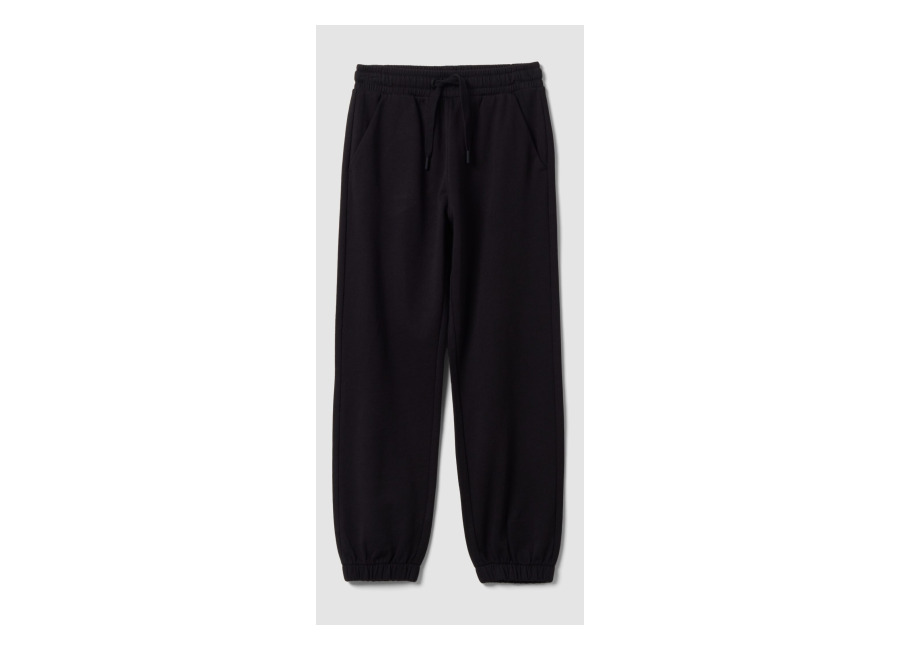 ovs kids, pantalon jogger negro de algodon organico, nino, negro