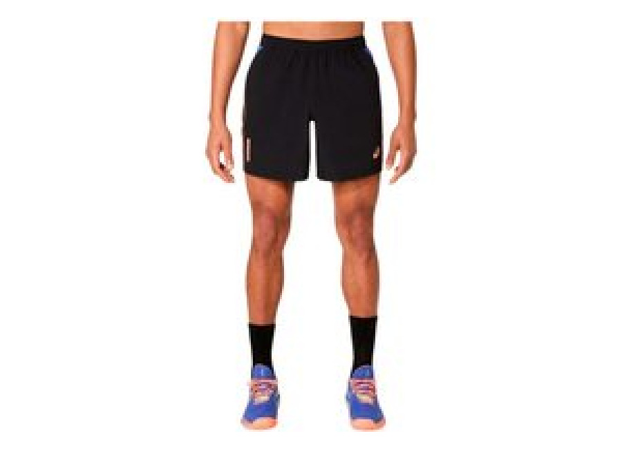 Asics Pantalones de Pádel ASICS Padel Court 7In Short Hombre Negro/Azul Cobalto
