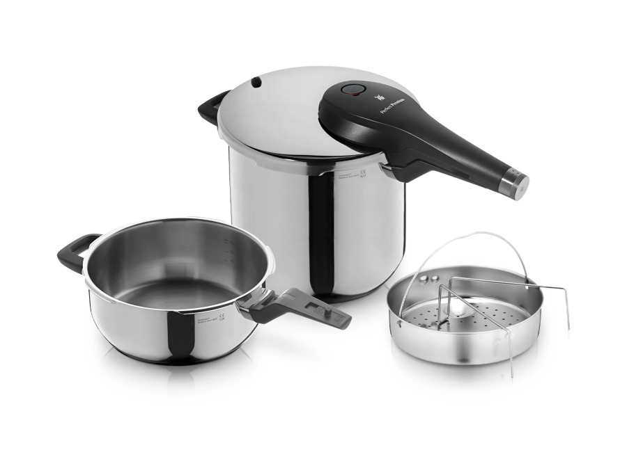 Wmf Set de ollas rápidas Perfect Premium WMF de 6,5 y 3 L con cestillo para cocinar al vapor WMF