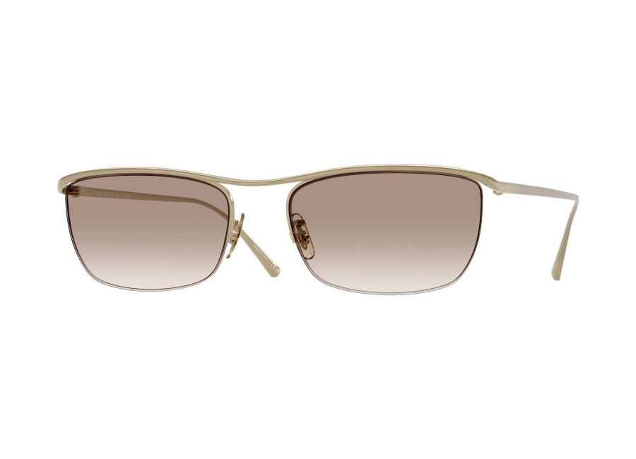 Oliver Peoples Mujer Oliver Peoples EZ-Y 5035 Monturas ópticas Titanio Oro Transparente Cuadrada Norma