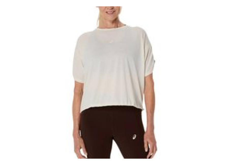 Asics Nagino Run Adjustable SS Top T‑shirt Korte Mouw Wit Dame