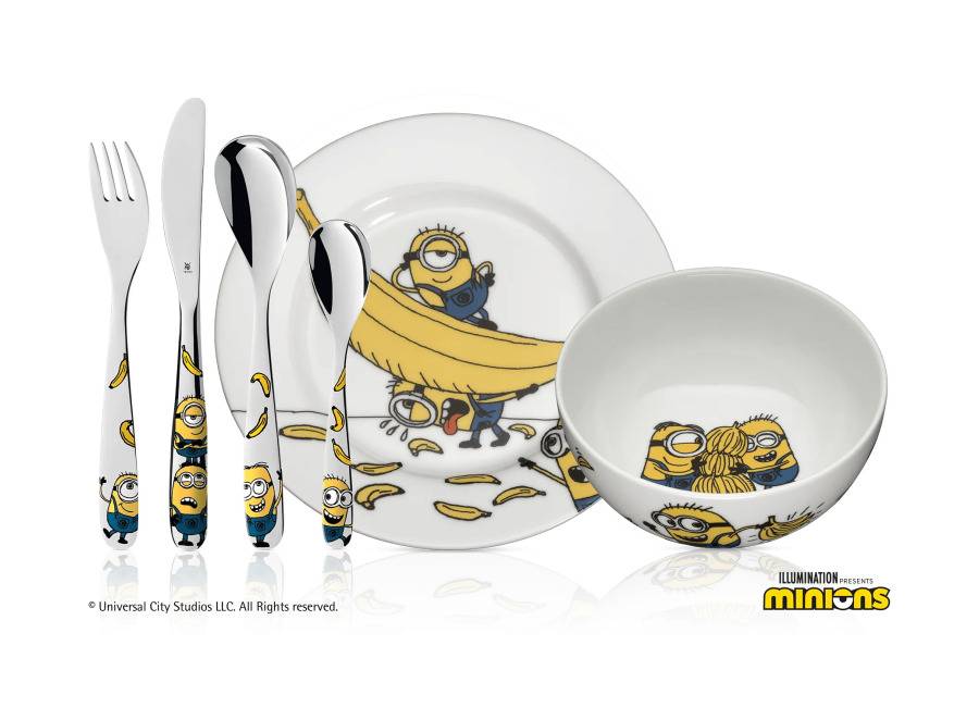Wmf Juego de cubertería y vajilla infantil Minions, 6 piezas WMF