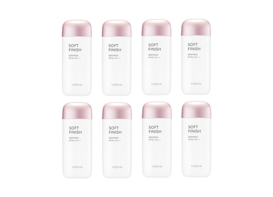 Missha [Oferta] MISSHA All-Around Safe Block Soft Finish Sun Milk – 70ml (8ea) Set