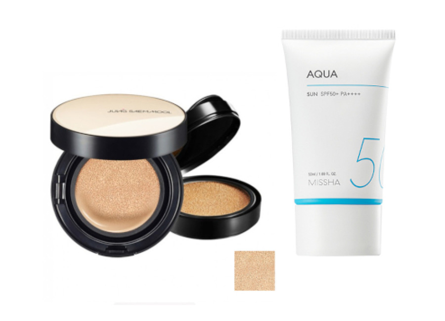 Juego All-in-One Sets MISSHA – All-Around Safe Block Aqua Sun SPF50+ PA++++ (New version of All-Around Safe Block Aqua Sun Gel ) – 50ml X Jung Saem…