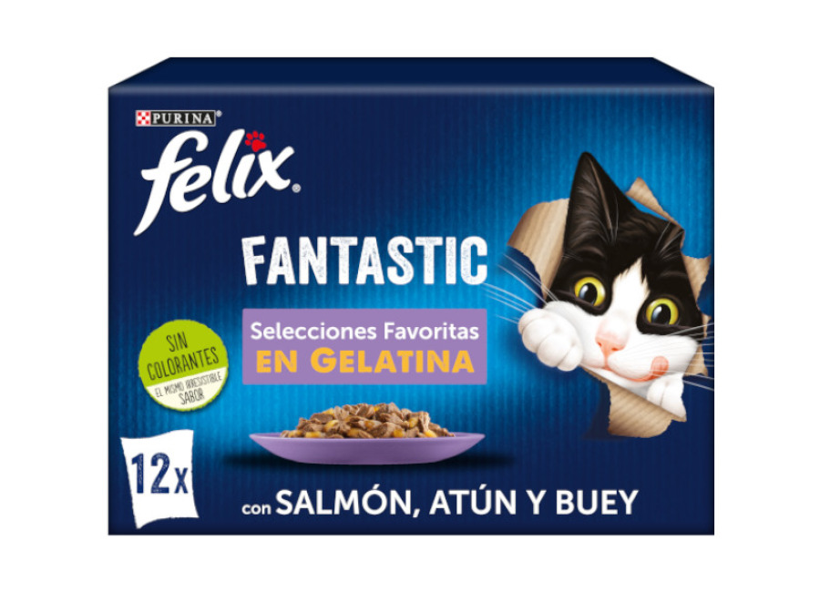 Felix 48 sobres x 85 g Felix Fantastic Selecciones Favoritas sobres en gelatina ¡Pack ahorro!