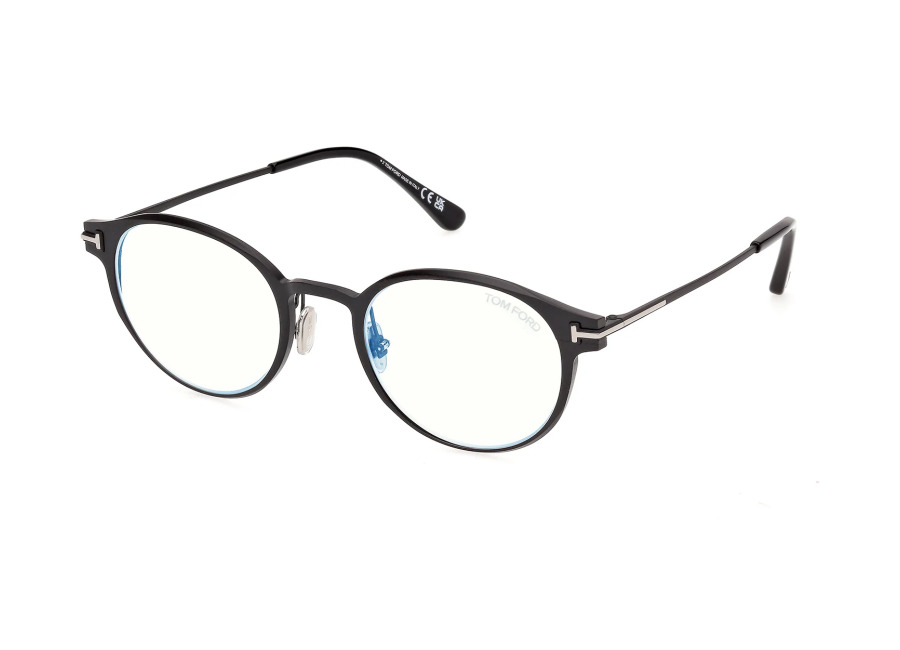 Tom Ford Hombre TOM FORD 5 Monturas ópticas Metal Negro Redonda Norma