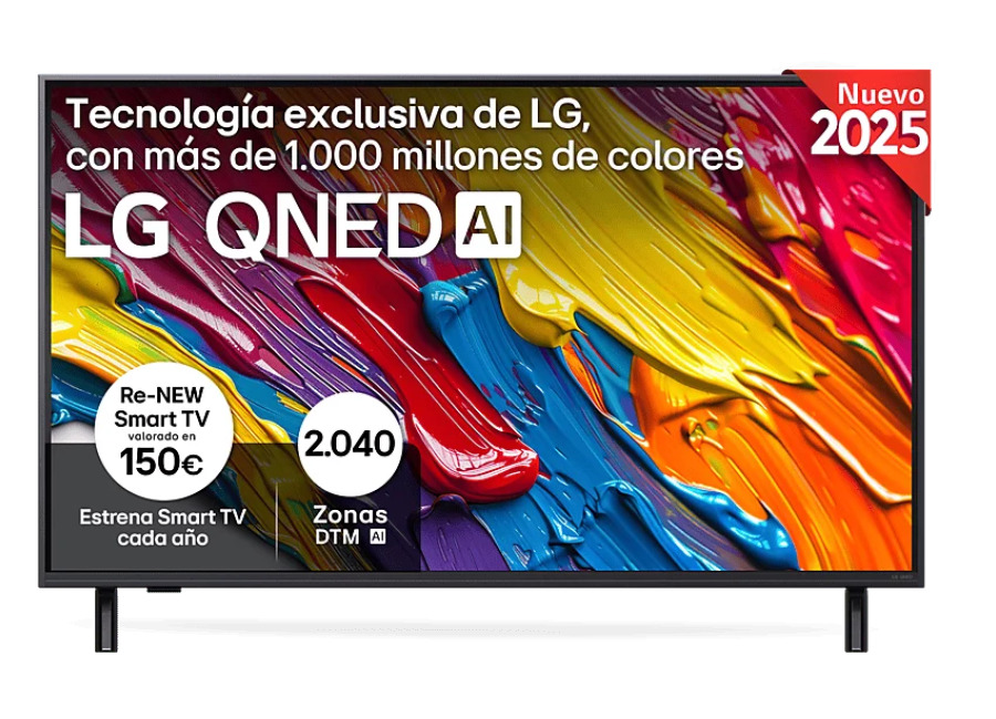 REACONDICIONADO Seminuevo Muy bueno TV QNED 43″ – LG 43QNED82A6B, UHD 4K, Procesador Inteligente α7 AI 4K Gen8, Smart TV, DVB-T2 (H.265), Ashed Blue