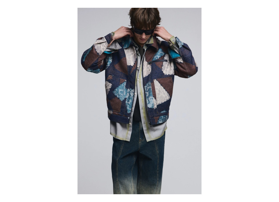 Desigual, Chaqueta mosaico, Hombre, Poliester