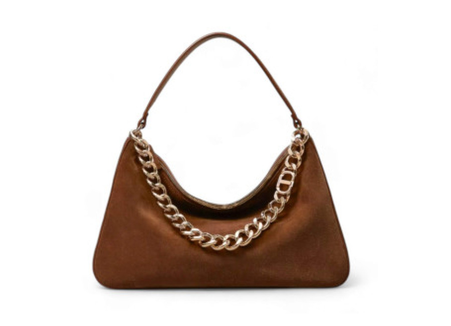 Twinset para mujer. 252TB7162 Bolso mediano «Liliane» de ante marrón (OSFA), Casua