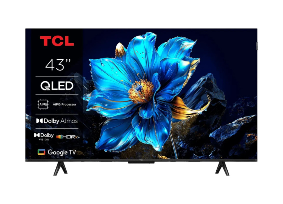 Televisor TCL TV TCL 43 pulgadas QLED 4K 60Hz Negro 43T69C