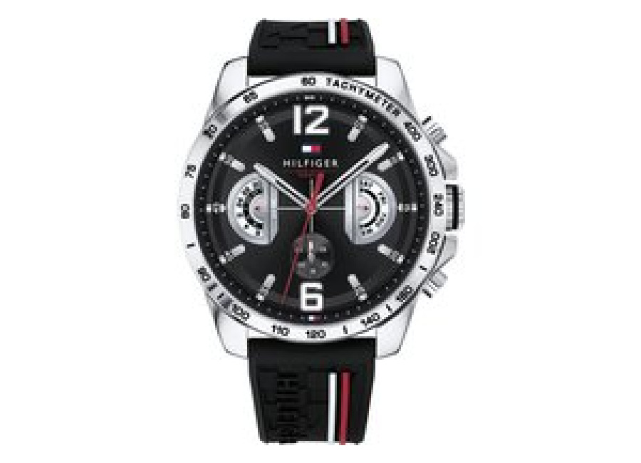 Reloj de Hombre Tommy Hilfiger 1791473, Esfera Negro de 46 MM + Caja de Regalo Elegante