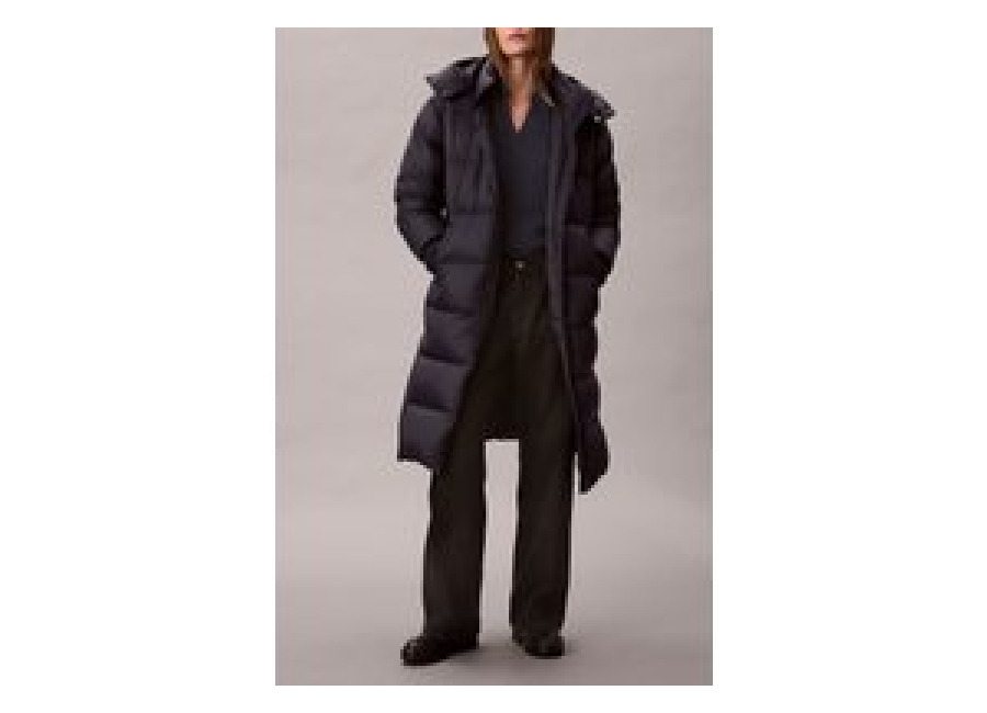 Calvin Klein Essential Midweight Hooded Puffer Inkwell | Chaquetas de Invierno Outlet | Mujer