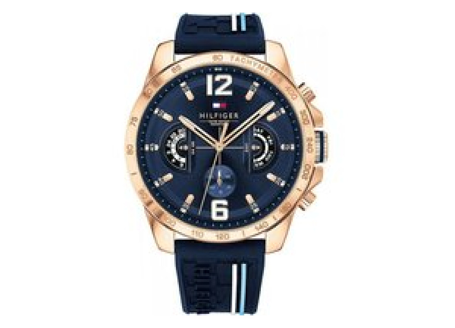 Reloj de Hombre Tommy Hilfiger 1791474, Esfera Azul de 46 MM + Caja de Regalo Elegante