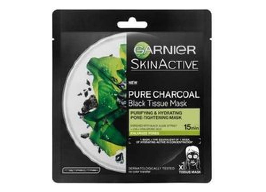 MASCARILLA FACIAL GARNIER PURE CHARCOAL BLACK 15MIN 28G