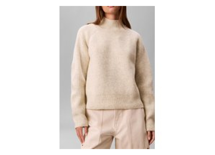 Calvin Klein Woolen Stitch Pullover B01 Light Grey Heather | Sudaderas con Capucha Outlet | Mujer | Gri