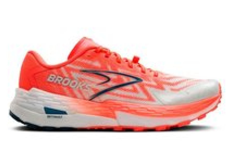 Zapatillas de Trail Brooks Catamount 4 Mujer Medium rojo coral blanco mujer