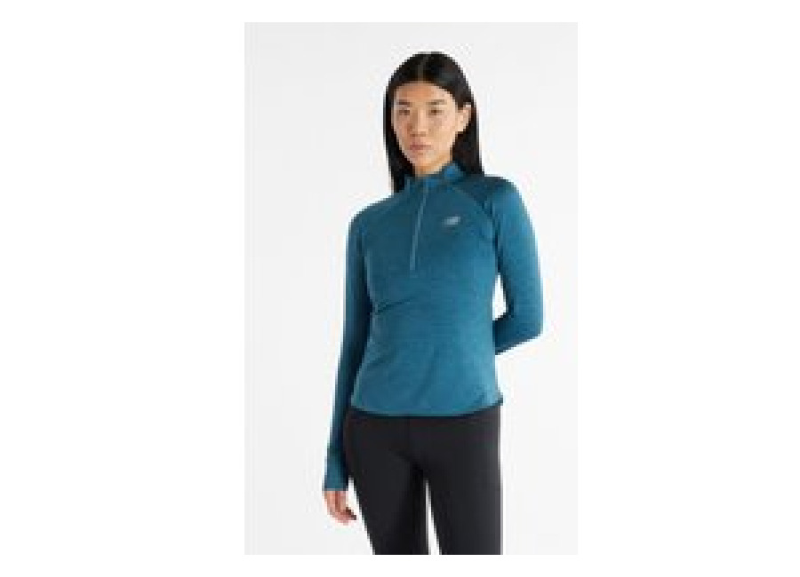 New Balance Athletics Heat Grid 1/2 Zip Top In Blue | Tops Deportivos Outlet | Mujer | Azul