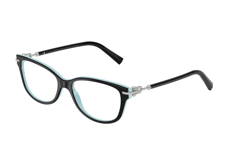 Tiffany Mujer Tiffany 8055 Monturas ópticas Acetato Negro Transparente Cat Eye Norma