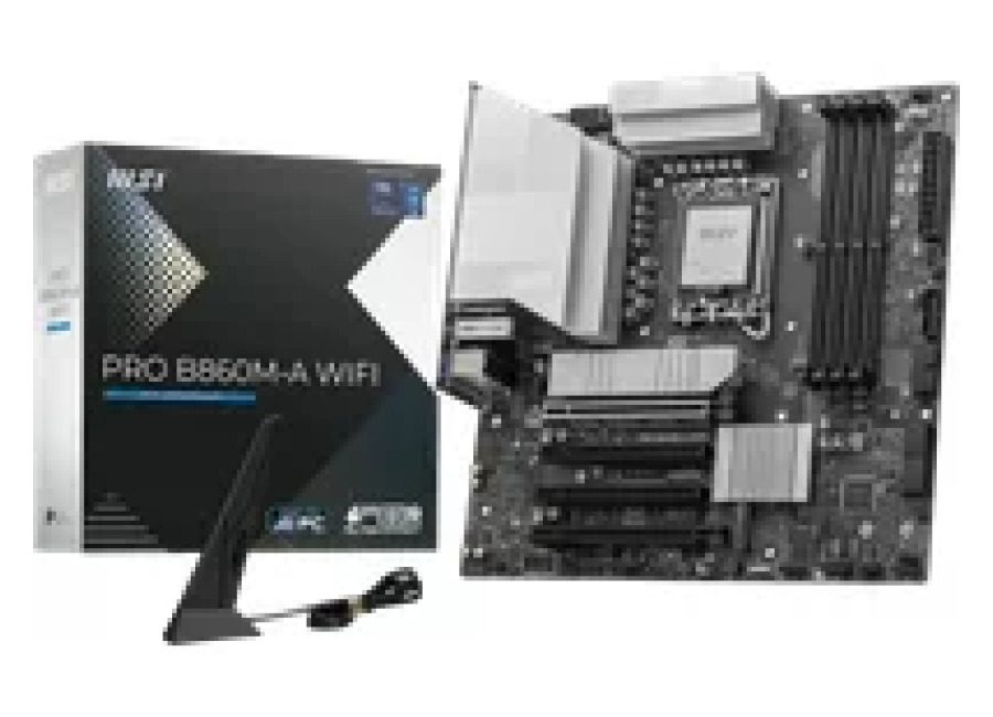 Placa base MSI PRO B860M-A WIFI DDR5 B860 LGA1851 mATX Negro