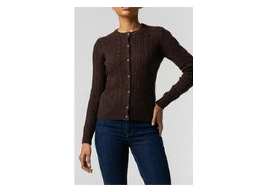 Calvin Klein Wool Cable Crewneck Mocha Brown | Cárdigan Outlet | Mujer | Marrón