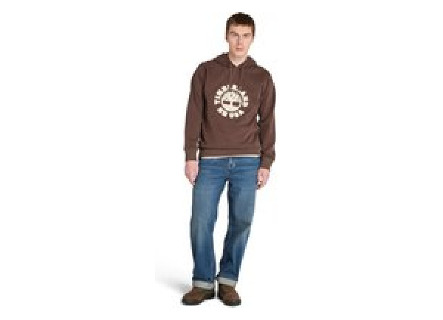 Timberland Holiday Graphic Hoodie Chocolate Brown | Sudaderas con Capucha Outlet | Hombre | Marrón