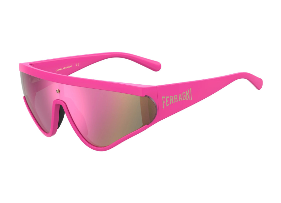 Chiara Ferragni Mujer Chiara Ferragni CF 7021/S 35J/VQ Gafas de sol outlet Plástico Rosa Gris Máscara Multicapa