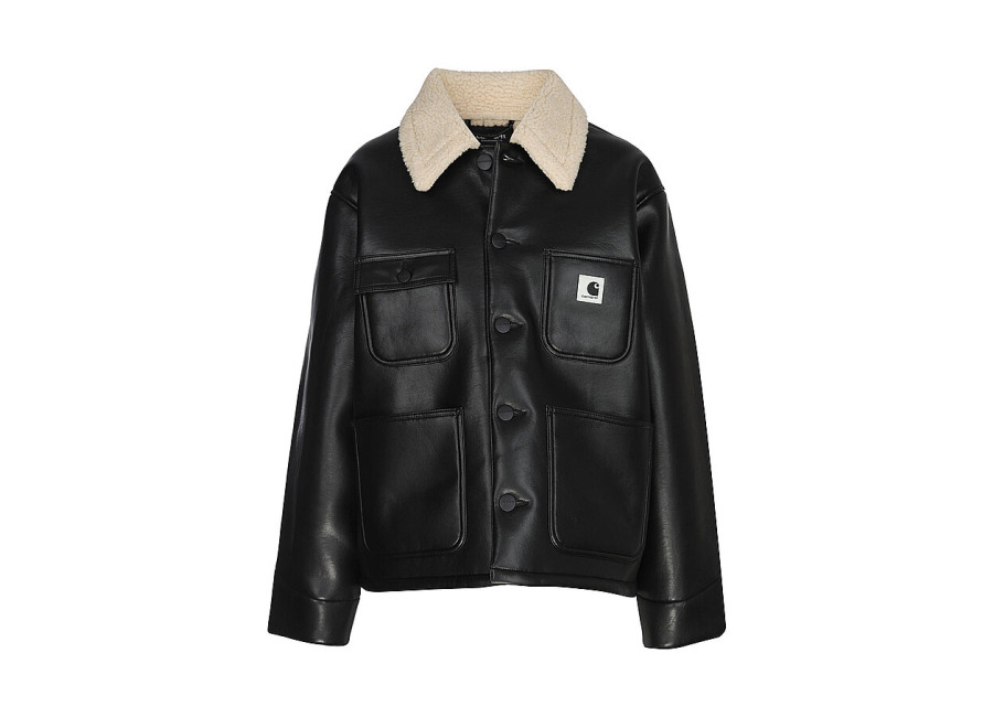 CARHARTT WIP Chaqueta de cuero sintético SHEPTON OG MICHIGAN negro