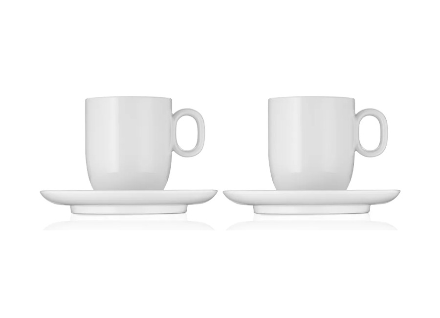 Wmf Juego de 2 tazas y platillos Barista Creme 4 piezas WMF
