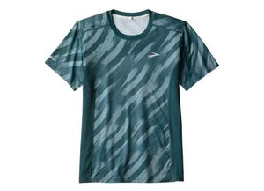 Camiseta de Running Brooks Atmosphere Sleeve 3.0 Hombre Ultra Print/Deep Sea