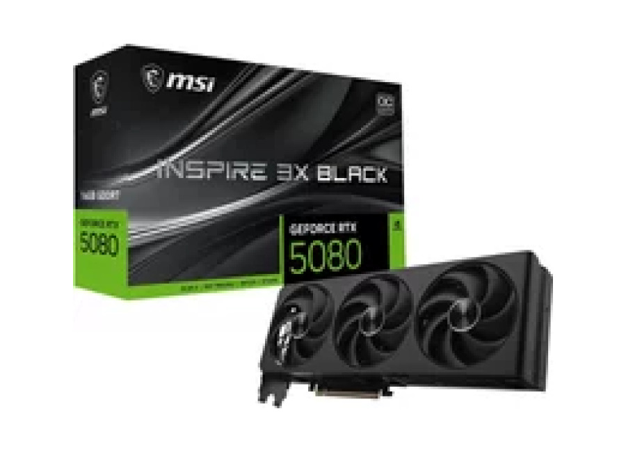 MSI GeForce RTX 5080 INSPIRE 3X OC BLACK 16GB GDDR7