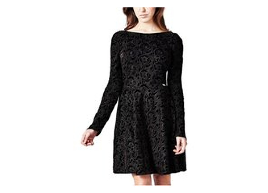 Vestido Guess flores terciopelo negro de mujer