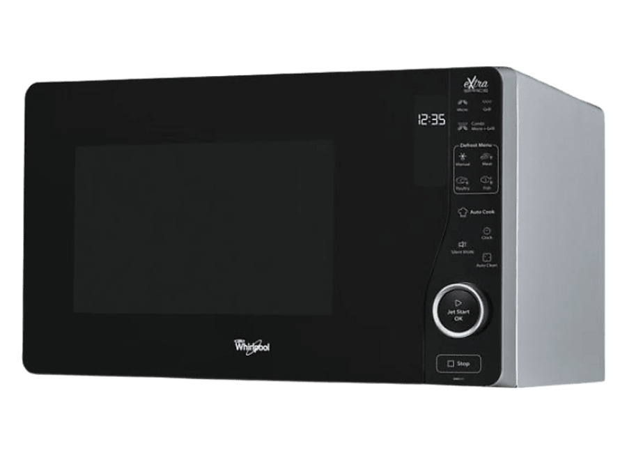 REACONDICIONADO Seminuevo Bueno Microondas con grill – Whirlpool MWF421SL, 800W, 6 niveles, Función descongelación, 25 l, Negro