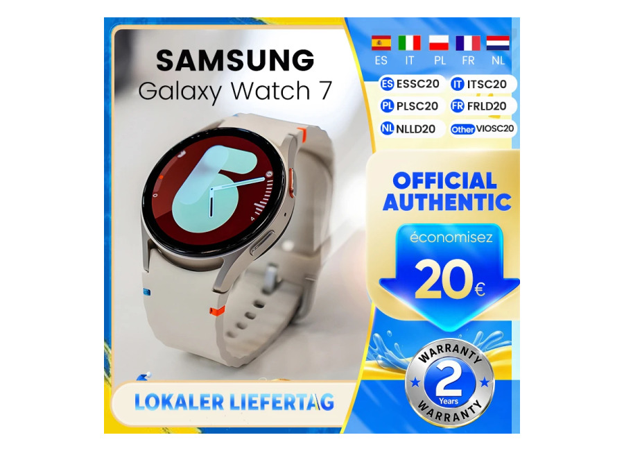 Reloj Inteligente Samsung Galaxy Watch 7 con Bluetooth 5.3 de 44 mm