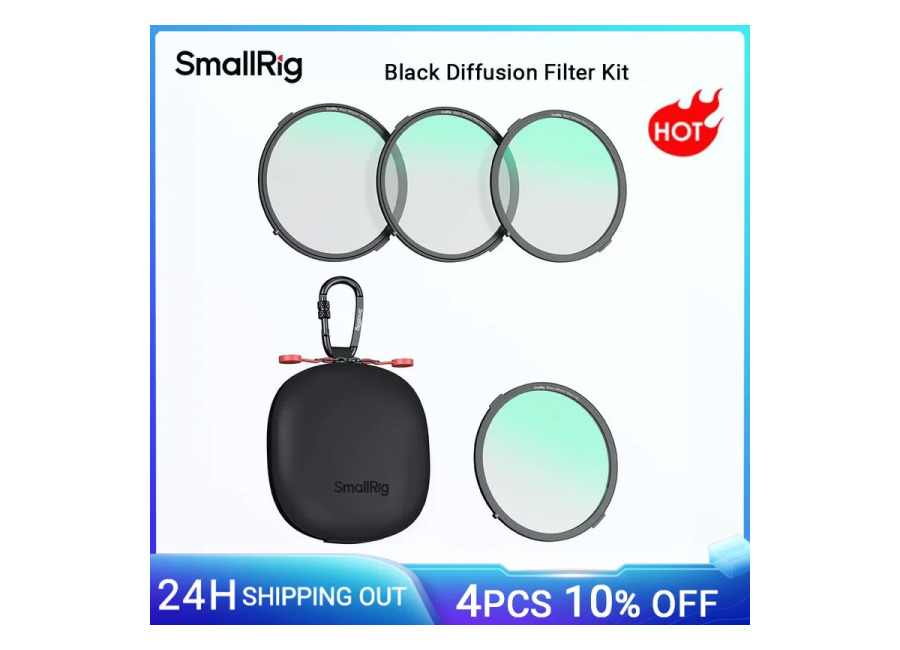 Kit de filtro magnético de difusión negra SmallRig, con filtro 1/8 y 1/4 y 1/2 y…